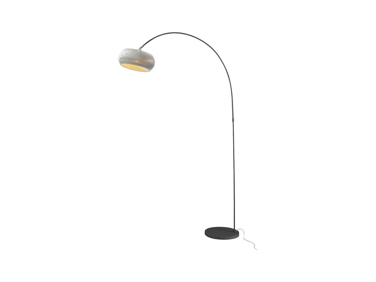 Luminaire arc contemporain blanc