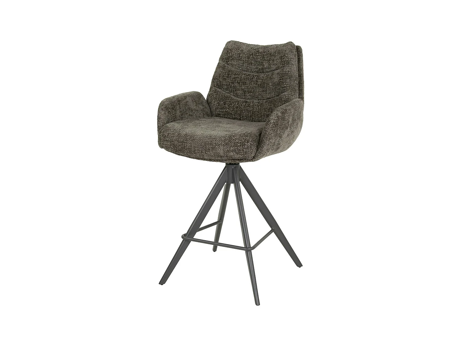 Tabouret de bar pivotant grand confort, finition taupe (lot de 2) TAJ
