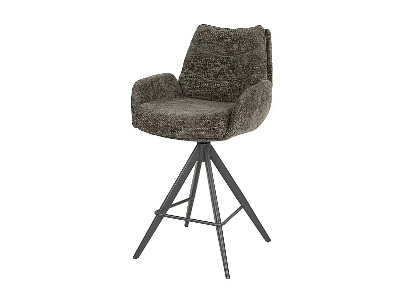 Tabouret de bar pivotant grand confort, finition taupe (lot de 2) TAJ