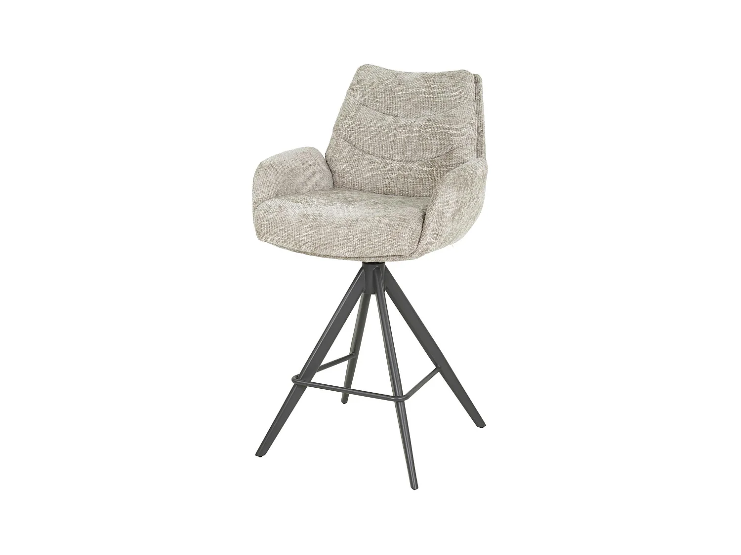 Tabouret de bar pivotant grand confort, finition beige (lot de 2) TAJ