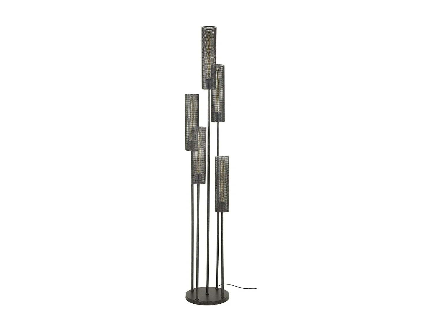 Lampadaire contemporain grillagé 5 abat-jour RALF