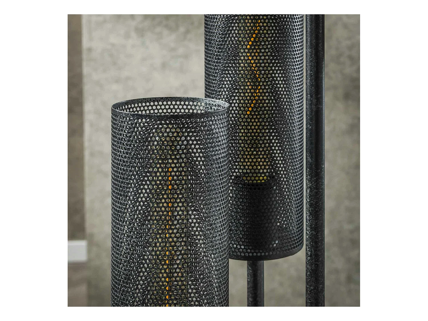 Lampadaire contemporain grillagé 5 abat-jour RALF