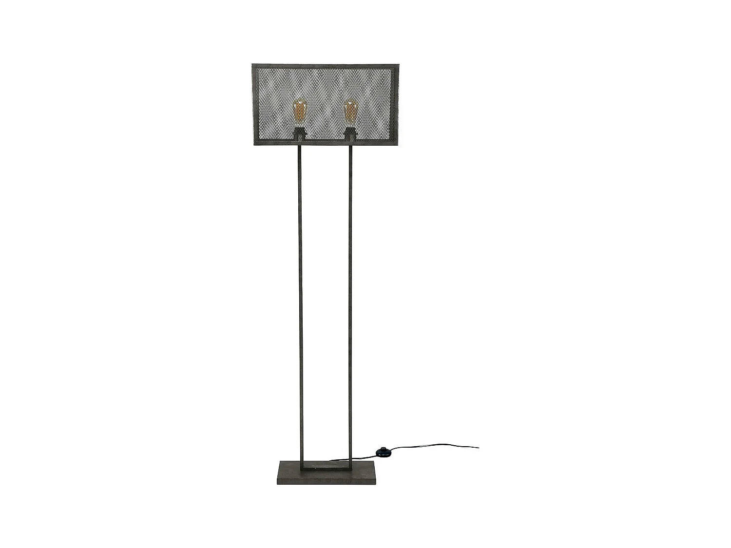 Lampadaire industriel grillagé forme rectangle RALF