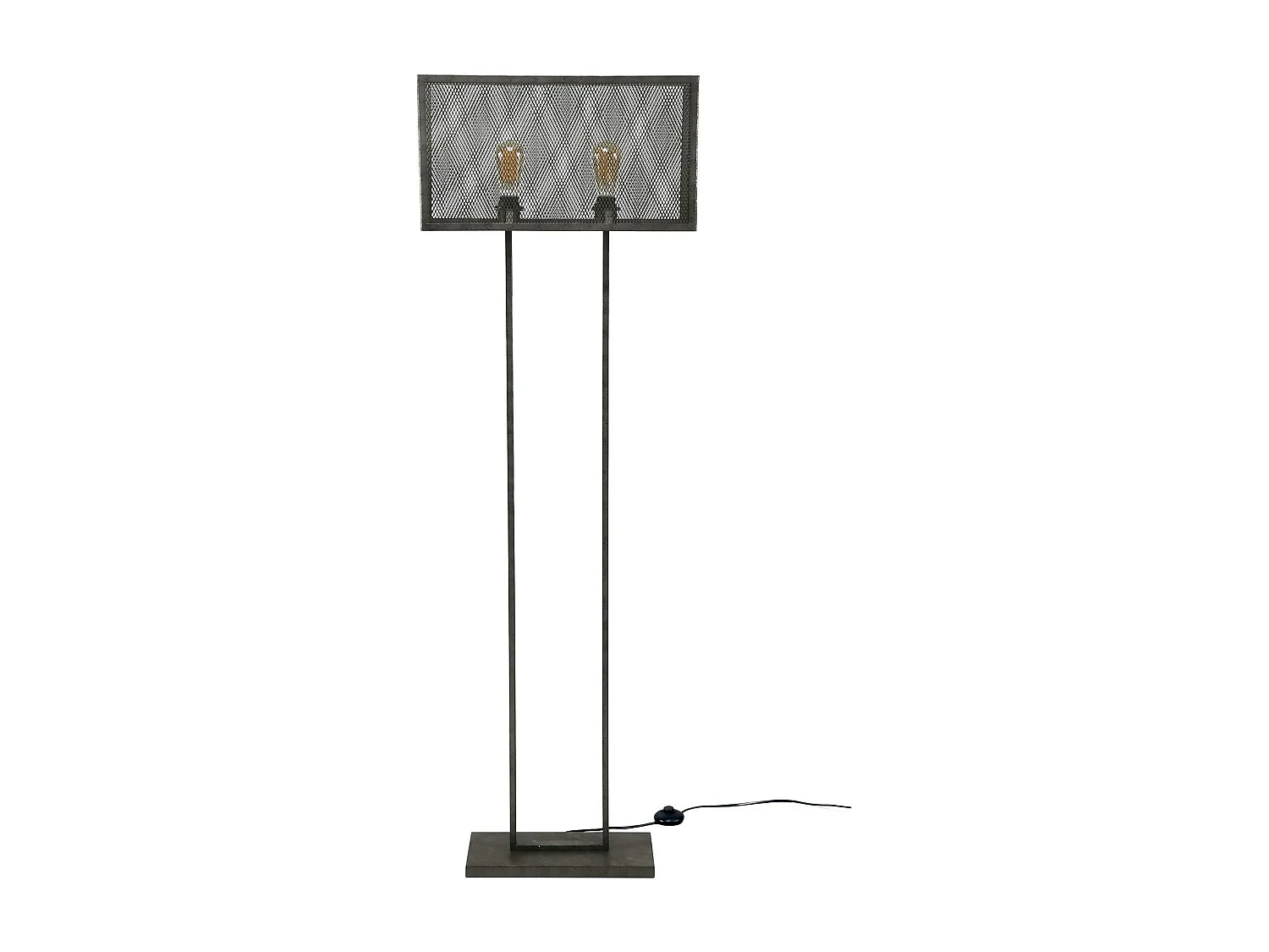 Lampadaire industriel grillagé forme rectangle RALF