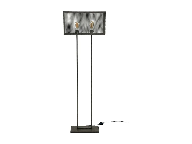 Lampadaire industriel grillagé forme rectangle RALF