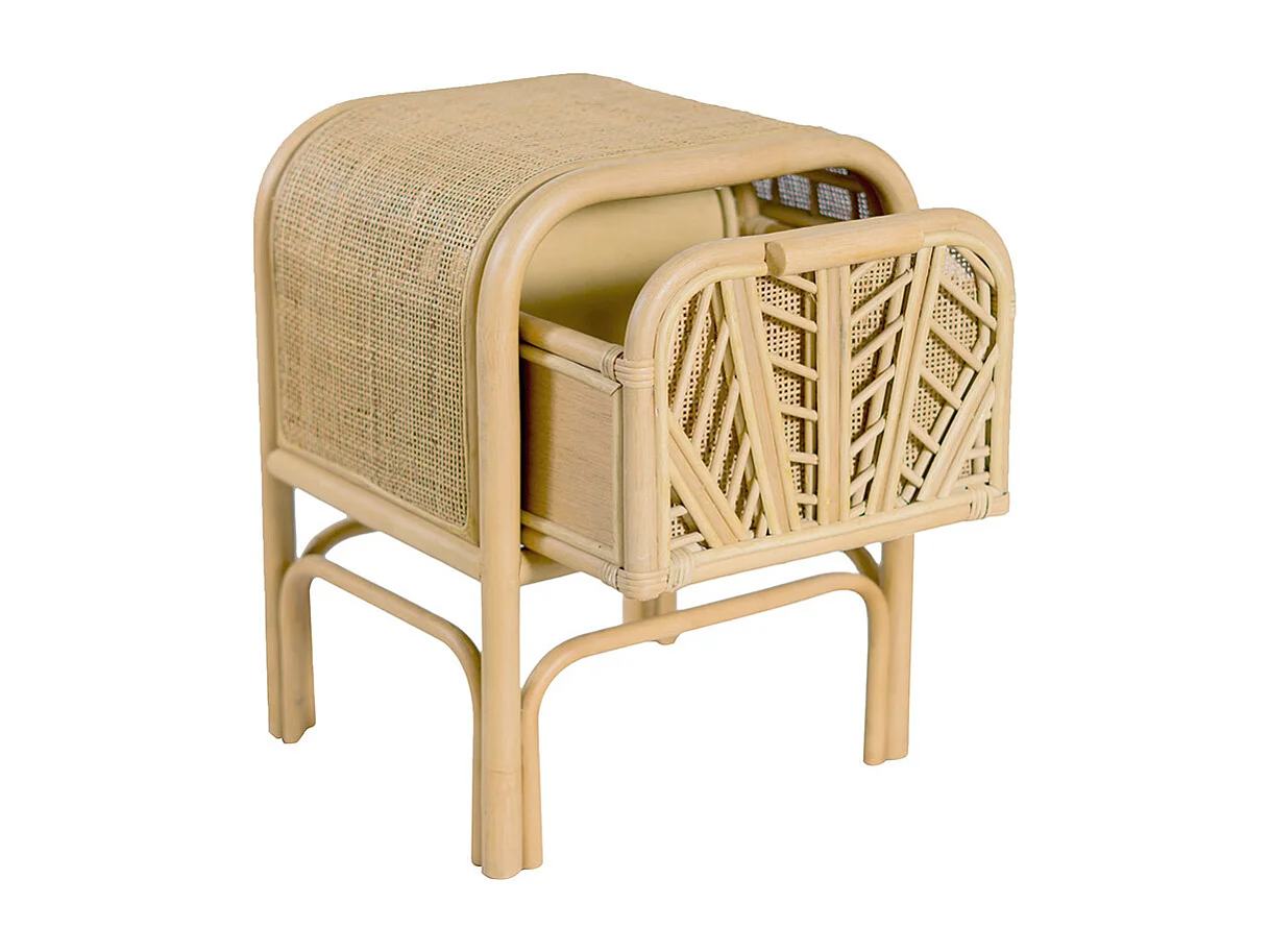 Table de chevet en rotin GALON