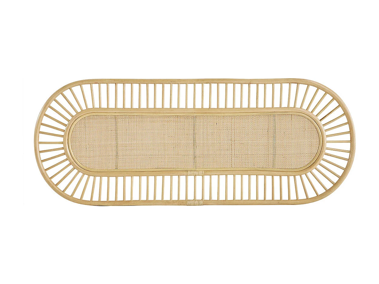 Tête de lit déco en rotin naturel et cannage L165 cm BOW