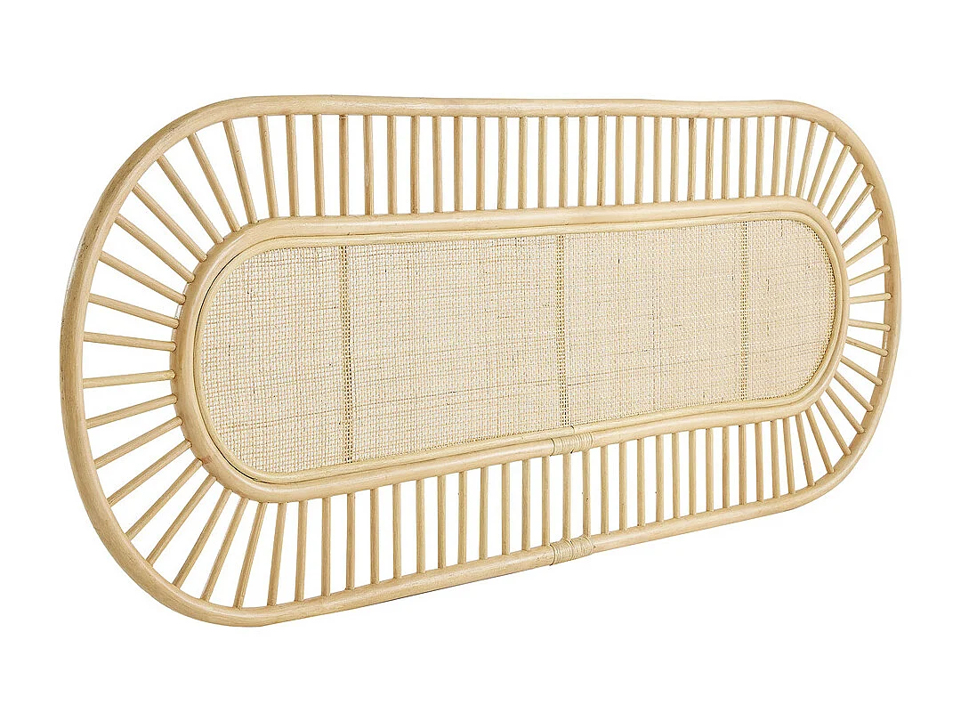 Tête de lit déco en rotin naturel et cannage L165 cm BOW