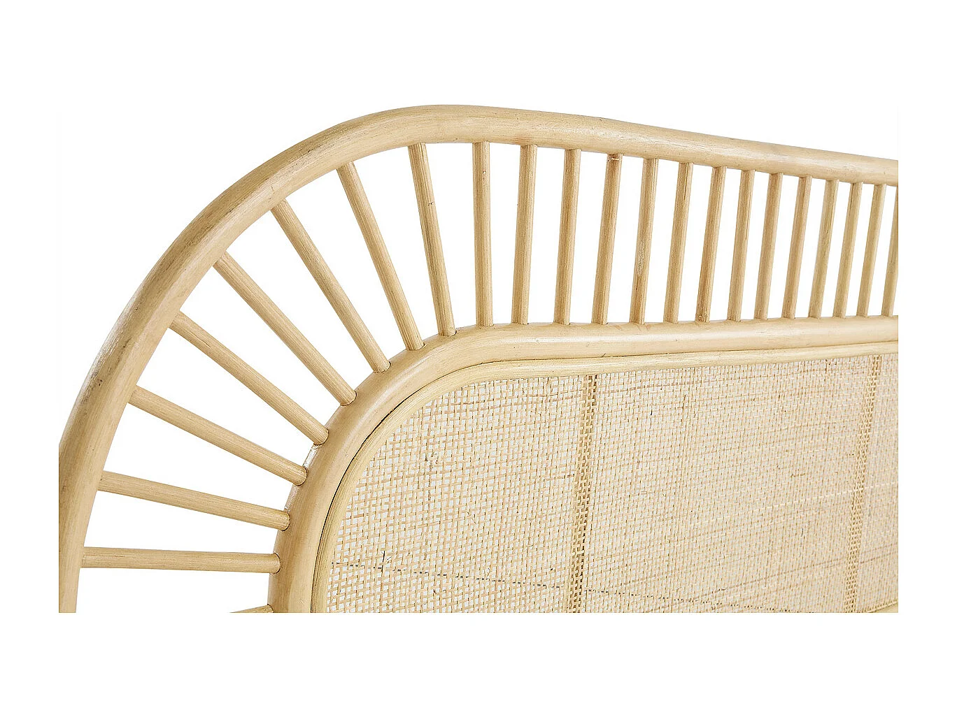 Tête de lit déco en rotin naturel et cannage L165 cm BOW