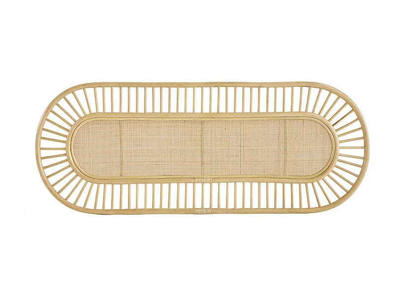 Tête de lit déco en rotin naturel et cannage L165 cm BOW