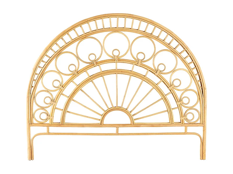 Cabecero de cama de ratán con estampado 160 cm SORAYA