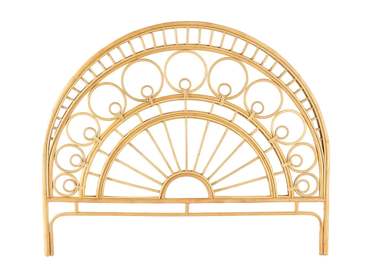 Cabecero de cama de ratán con estampado 160 cm SORAYA