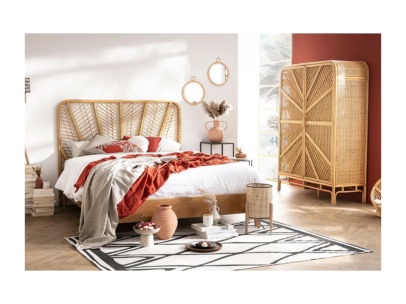 Tête de lit en rotin L162 cm GALON