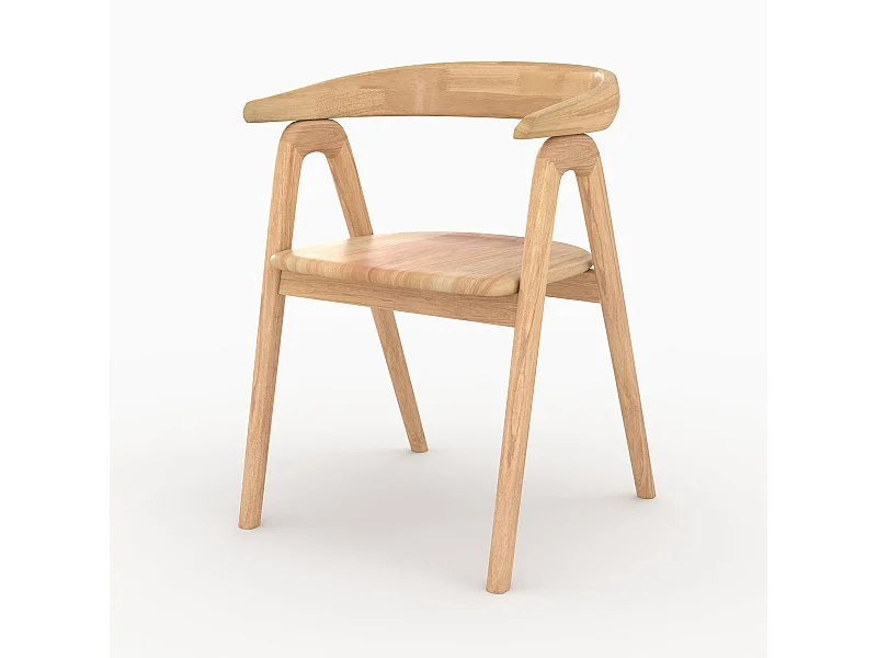 Sedia in legno di hevea chiara - Hawa