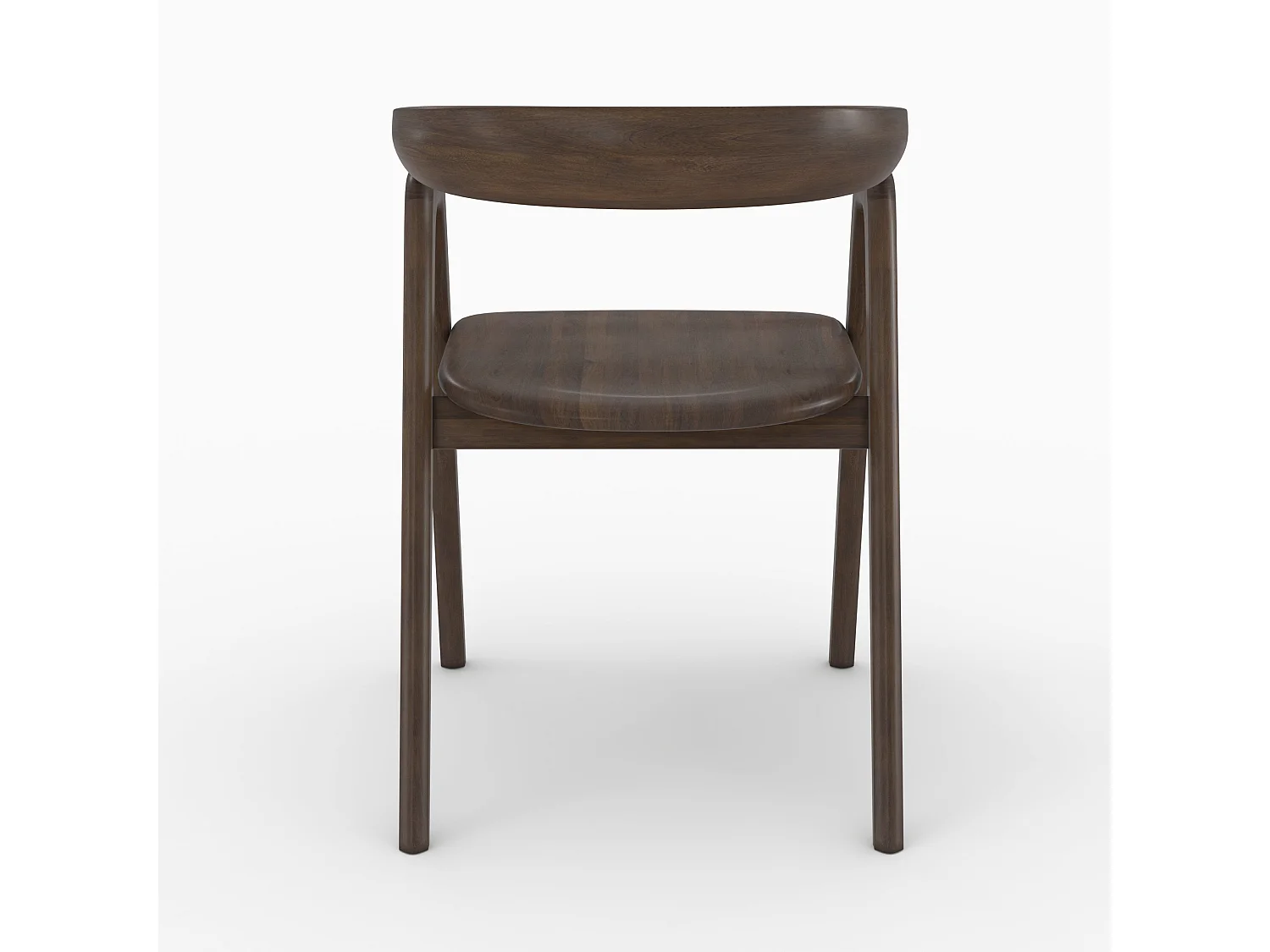 Sedia in legno di rubberwood scuro con braccioli - Hawa