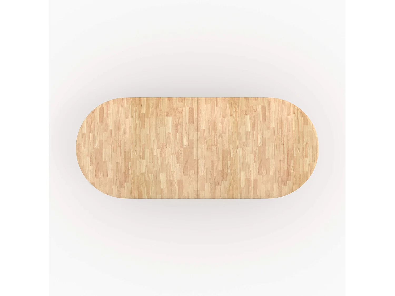 Mesa extensible de madera maciza de hevea clara 6 a 8 personas - Oli