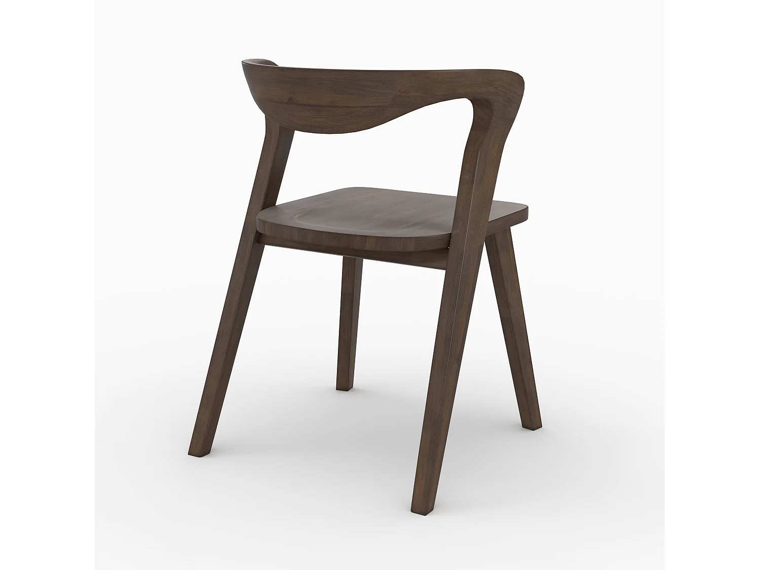 Sedia in legno di hevea scura - Vega