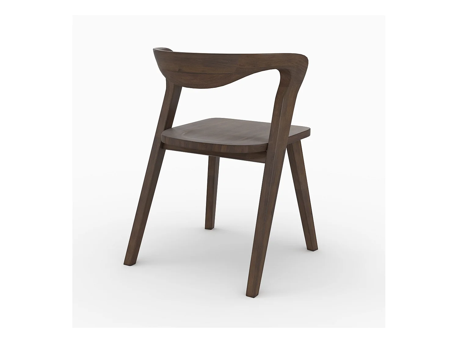 Sedia in legno di hevea scura - Vega