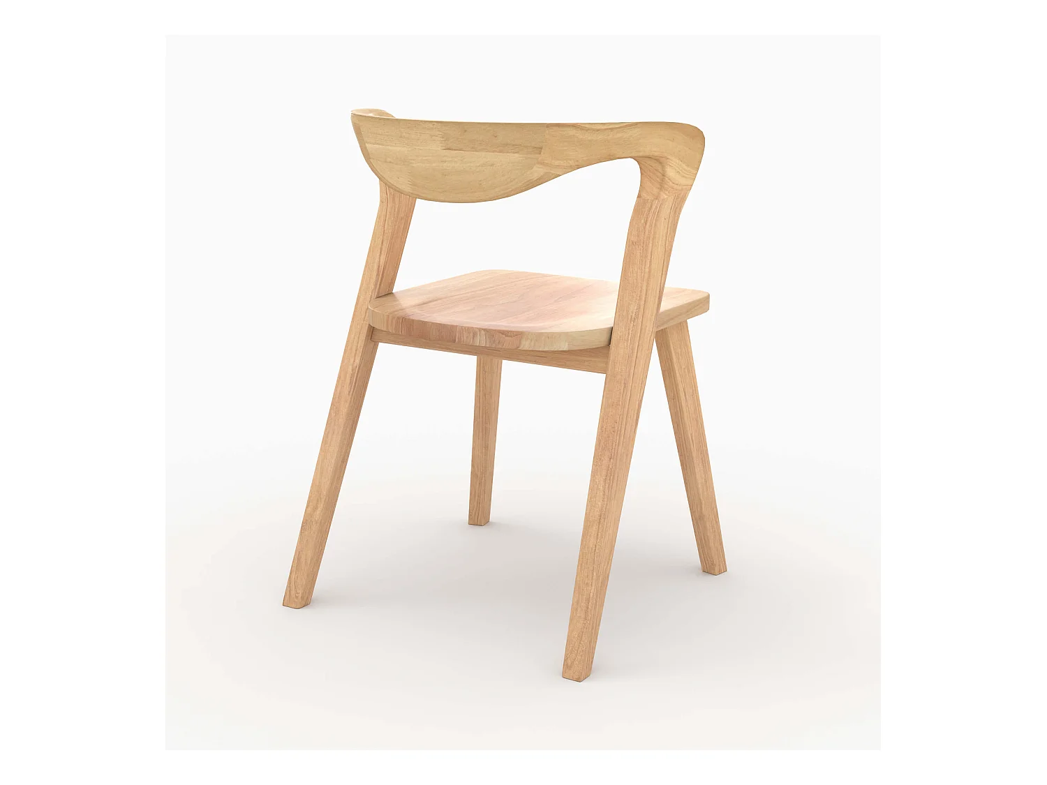 Sedia in legno di hevea chiara - Vega