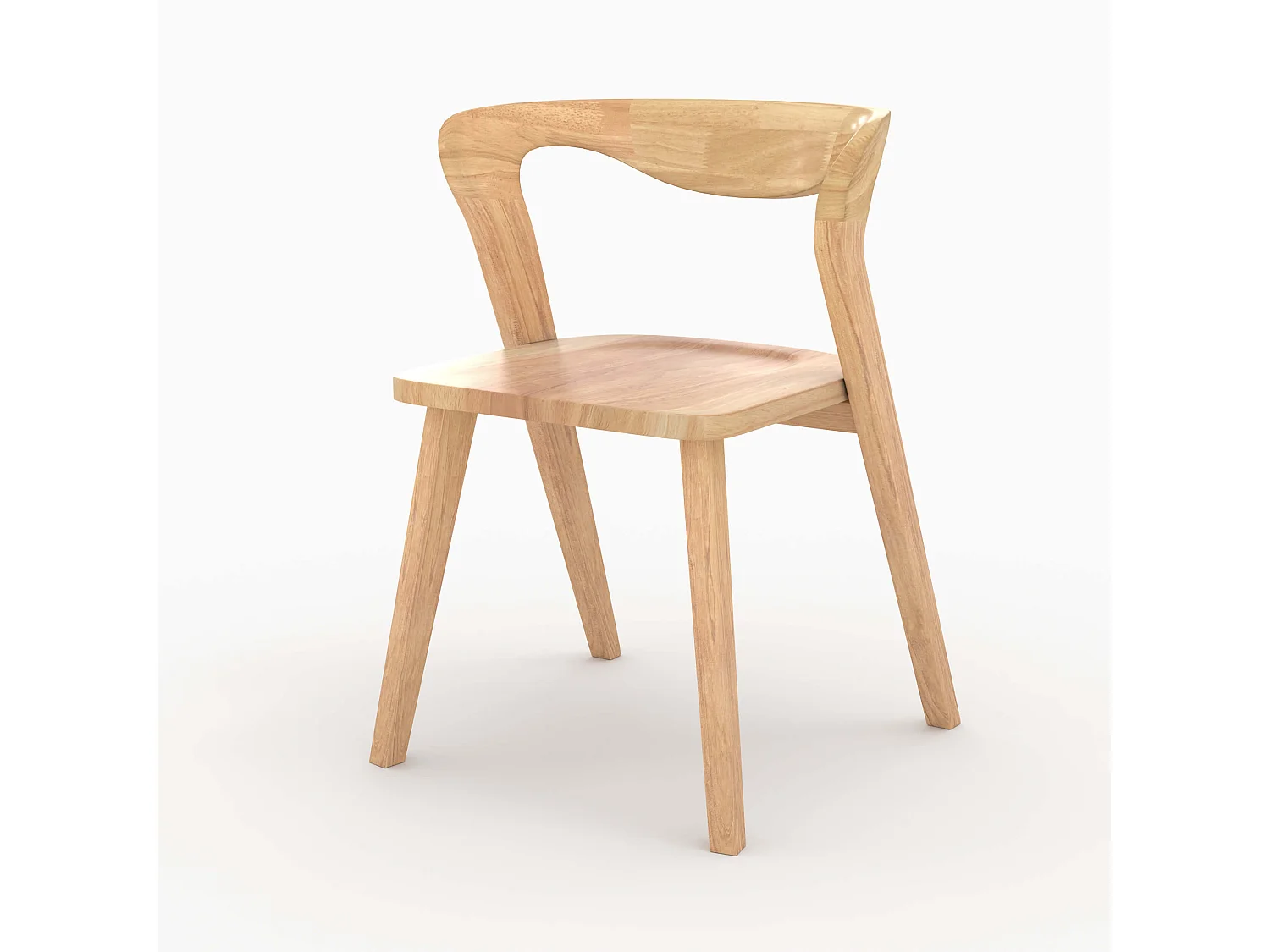 Sedia in legno di hevea chiara - Vega