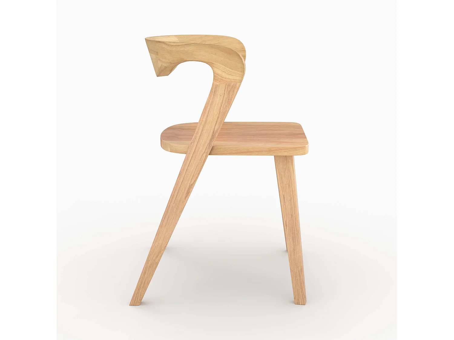 Sedia in legno di hevea chiara - Vega