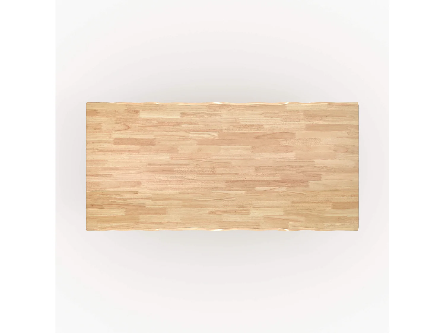 Mesa rectangular de madera maciza de hevea clara 8 personas - Robin