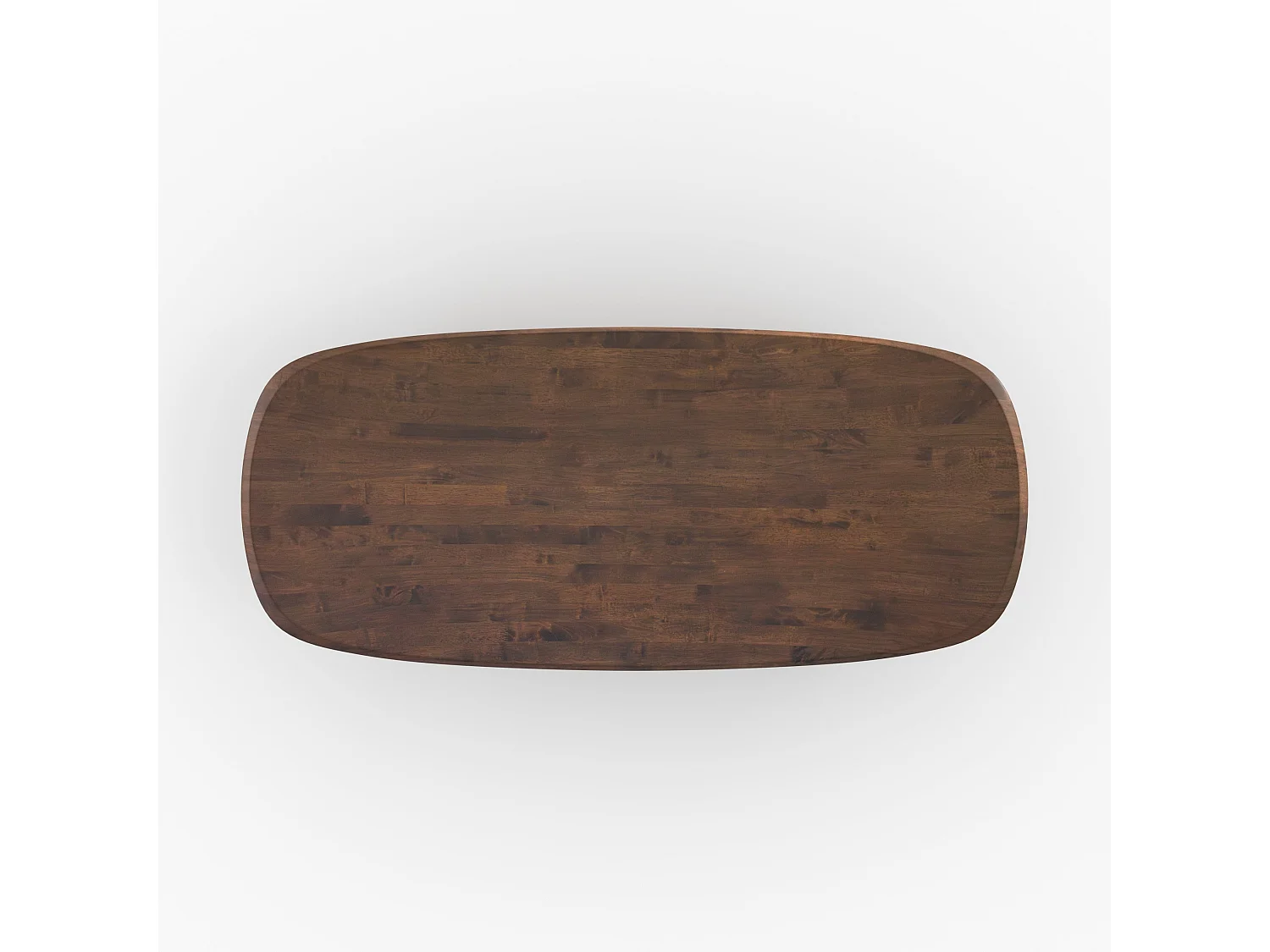 Mesa rectangular de madera maciza de hevea oscura 10 plazas - Aladin