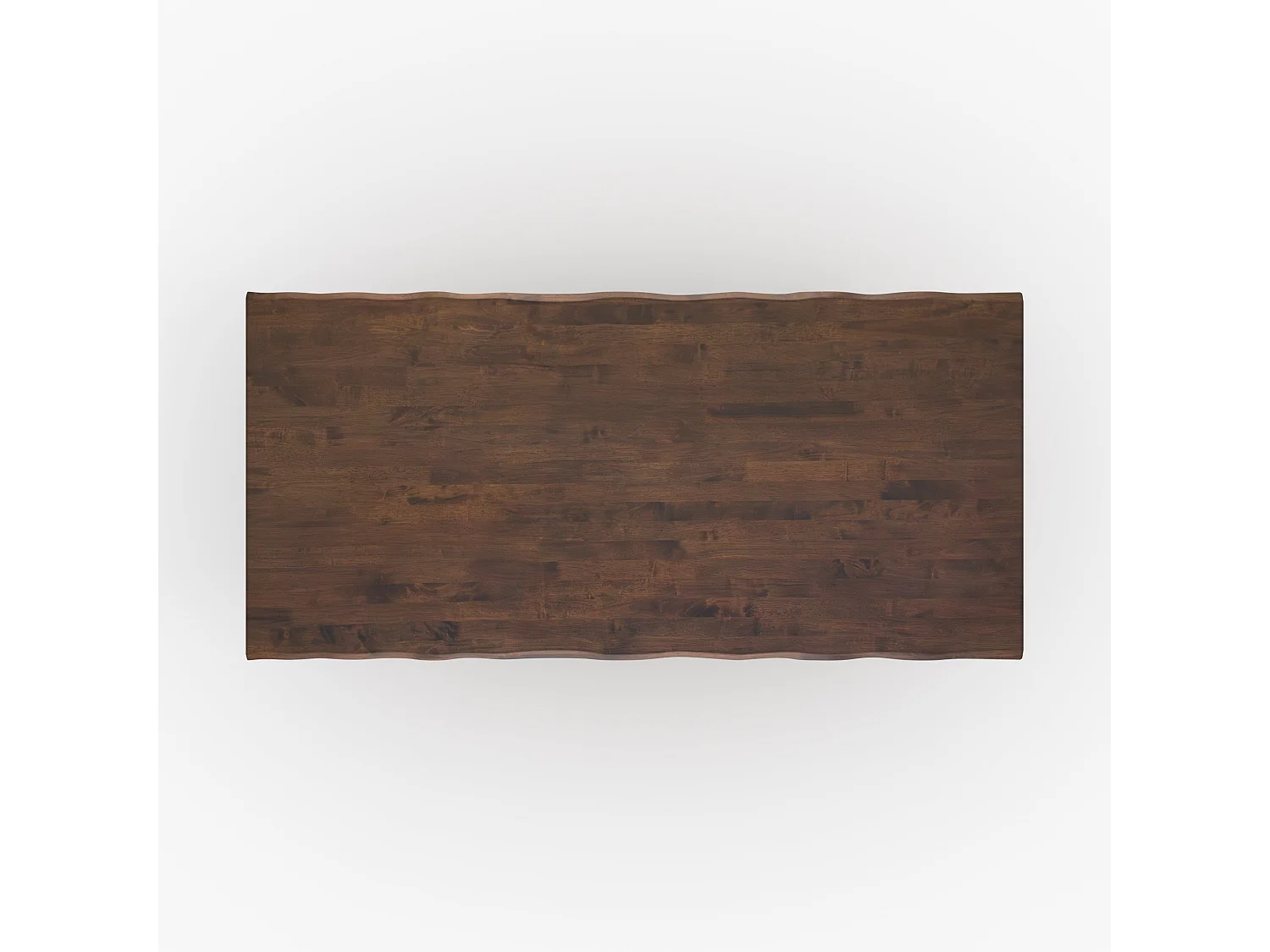 Tavolo rettangolare in legno massiccio di hevea scura 8 persone - Robin