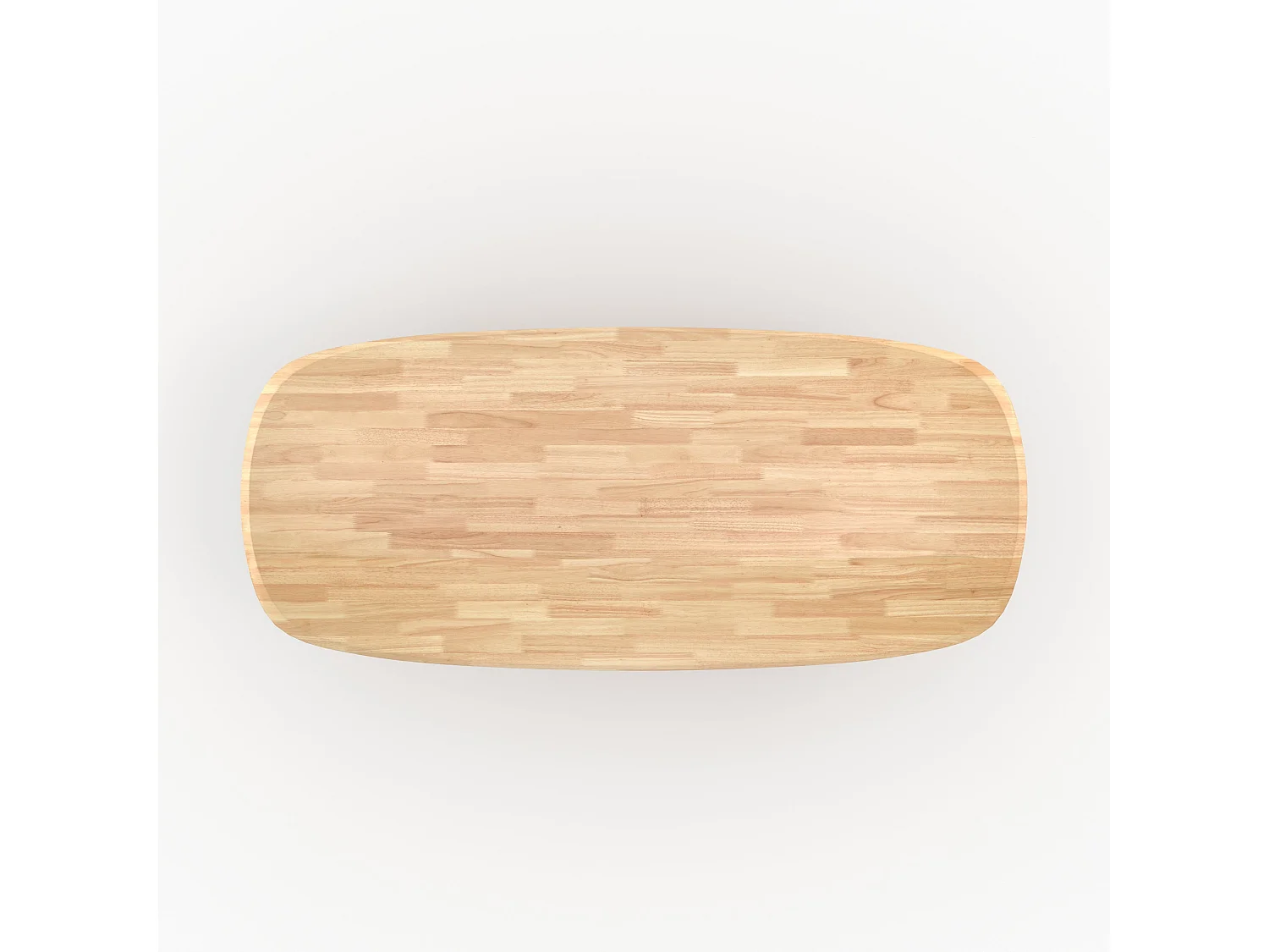 Mesa rectangular de madera maciza de hevea clara 10 plazas - Aladin