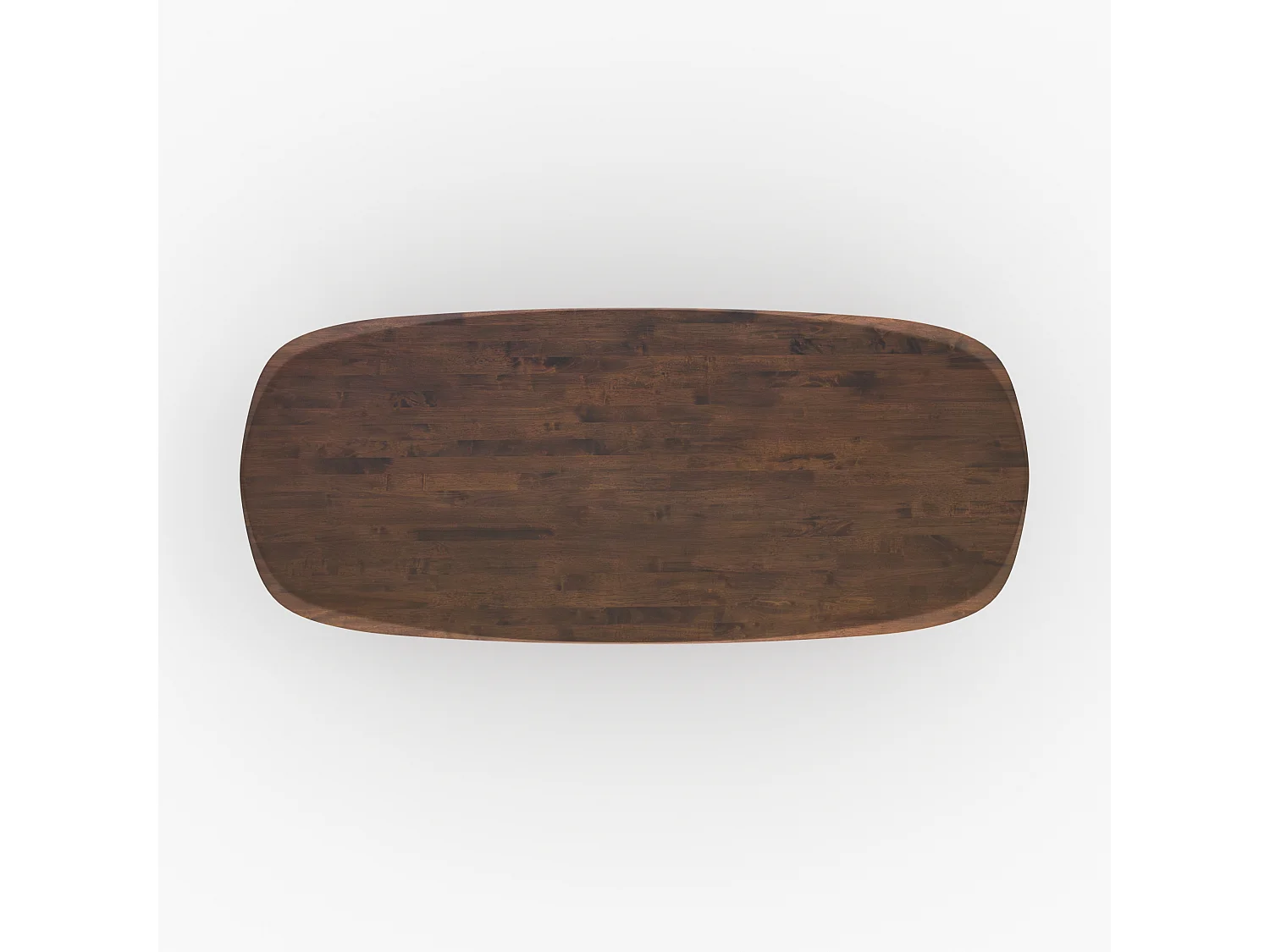 Mesa rectangular de madera maciza de hevea oscura 8 personas - Merlin