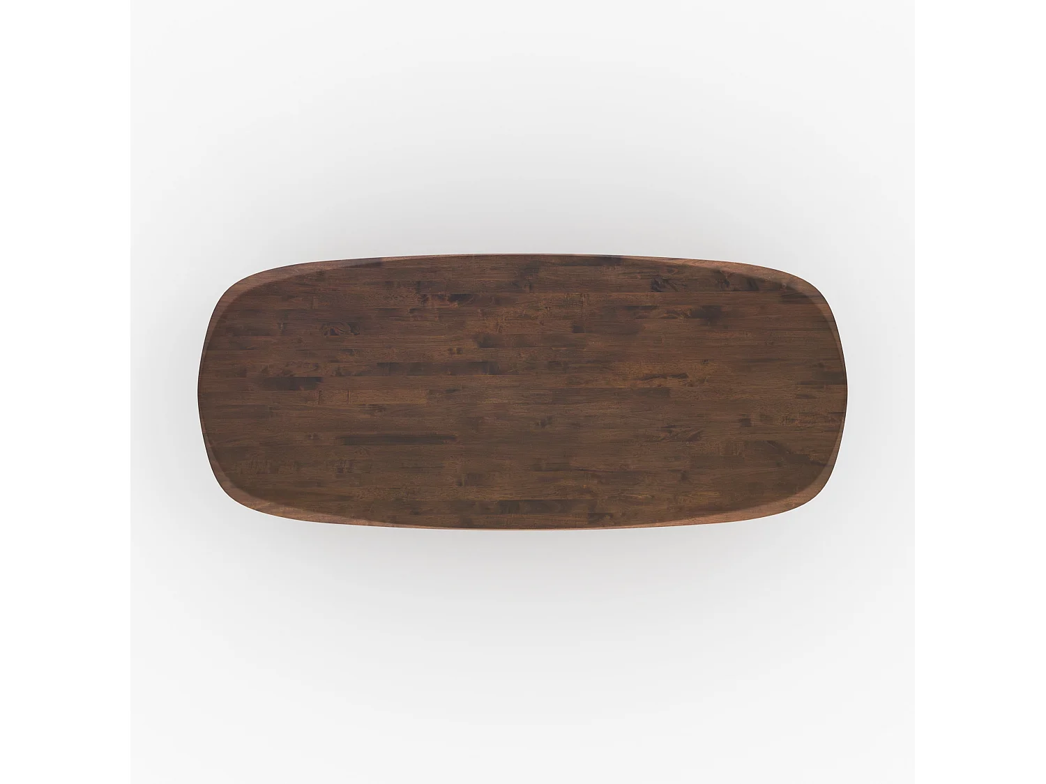 Table rectangulaire en bois d'hévéa massif foncé 8 personnes - Merlin