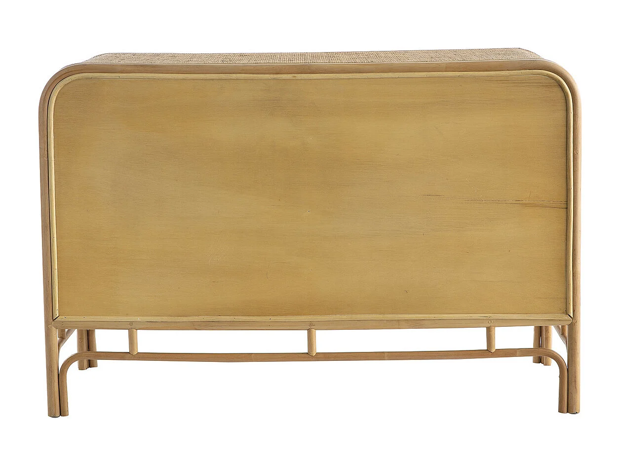 Commode vintage en rotin 3 tiroirs L120 cm GALON