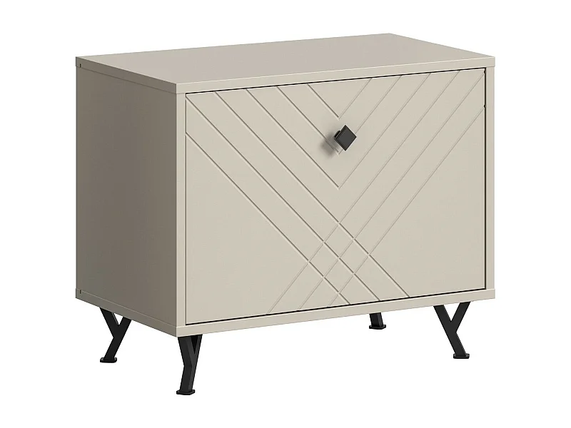 Schoenenkast LUNA – Mat Beige – 1 klep – 60x50x35 cm