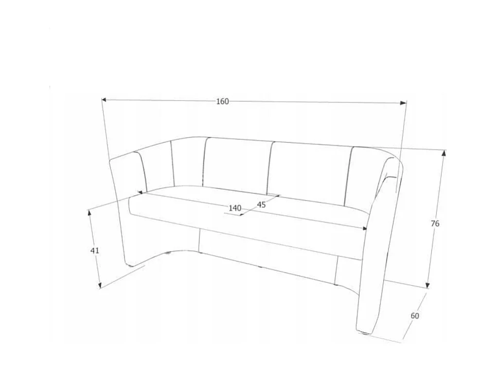 Canapé cabriolet 3 places écocuir marron Tisso