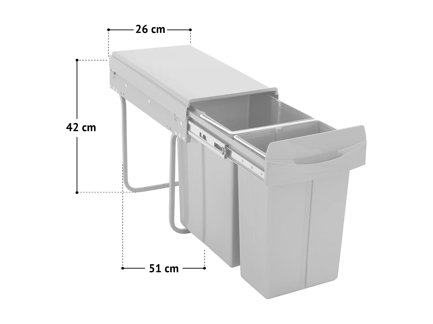 EINBAUMÜLLEIMER EMCombo30 30L Grau