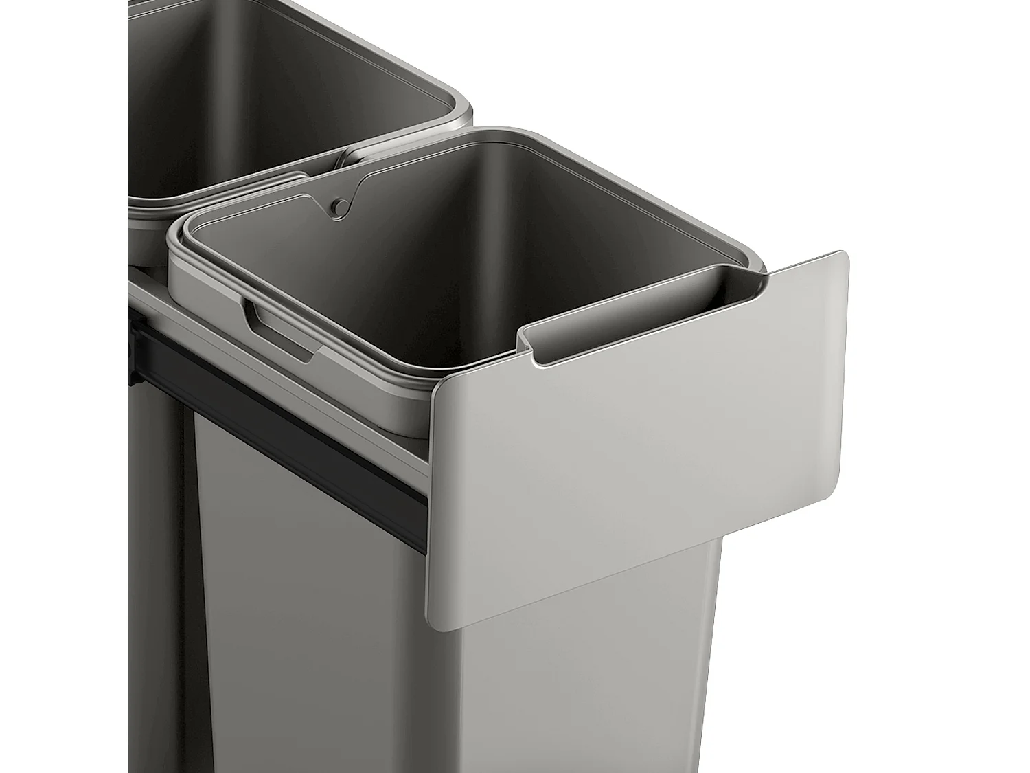 SVITA EM2x14 Poubelle encastrable 28L (2x14L) 2 compartiments avec couvercle système de séparation des déchets