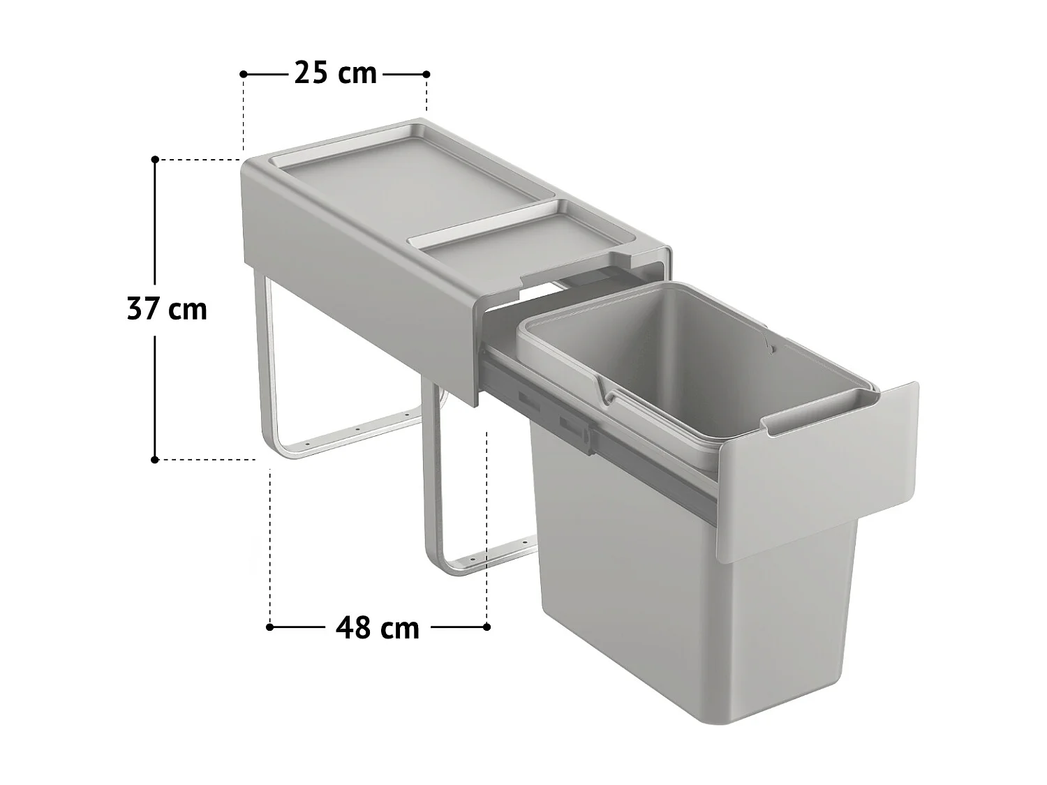 EINBAUMÜLLEIMER EM22 22L Grau