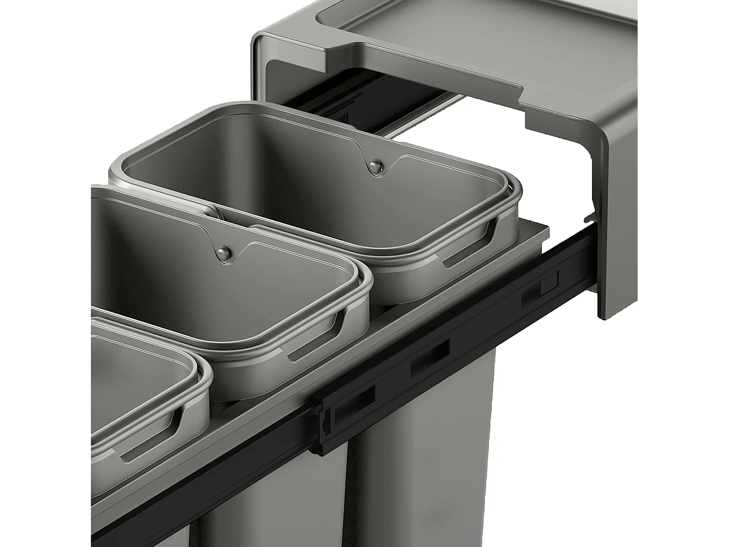 EINBAUMÜLLEIMER EM3x10 30L Grau