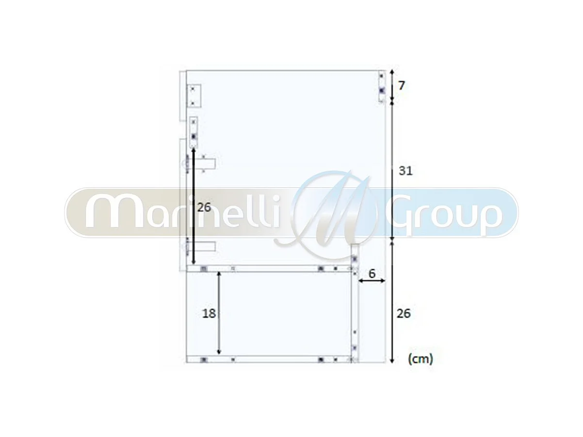 Mobile Bagno sospeso da 80 Cm con Lavabo in ceramica e Specchio - 305110H