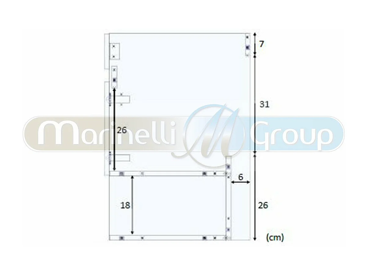 Mobile Bagno sospeso da 80 Cm con Lavabo in ceramica, colonna e Specchio - 305110H