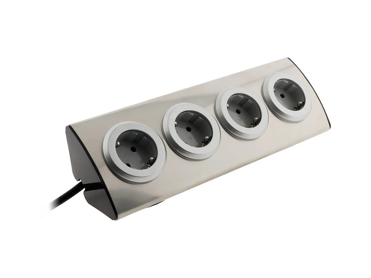 Multiprise de canapé angle Schuko 4x16A - Gris - Zenitech