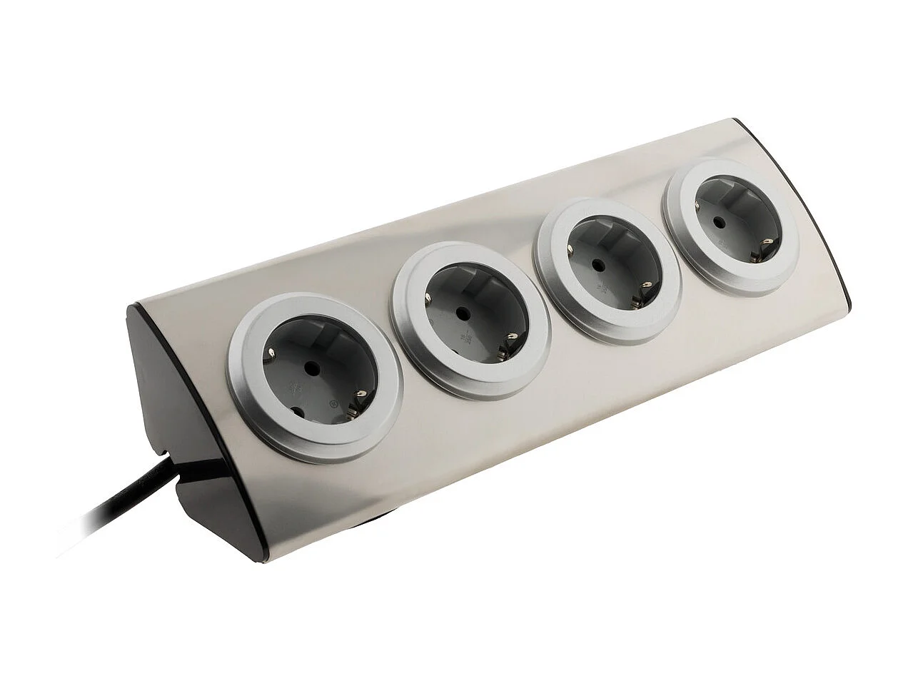 Multiprise de canapé angle Schuko 4x16A - Gris - Zenitech