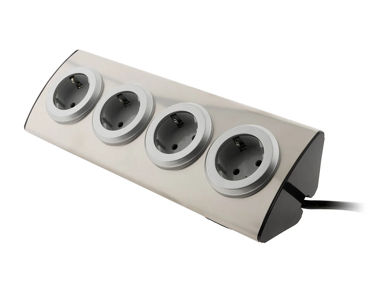 Multiprise de canapé angle Schuko 4x16A - Gris - Zenitech