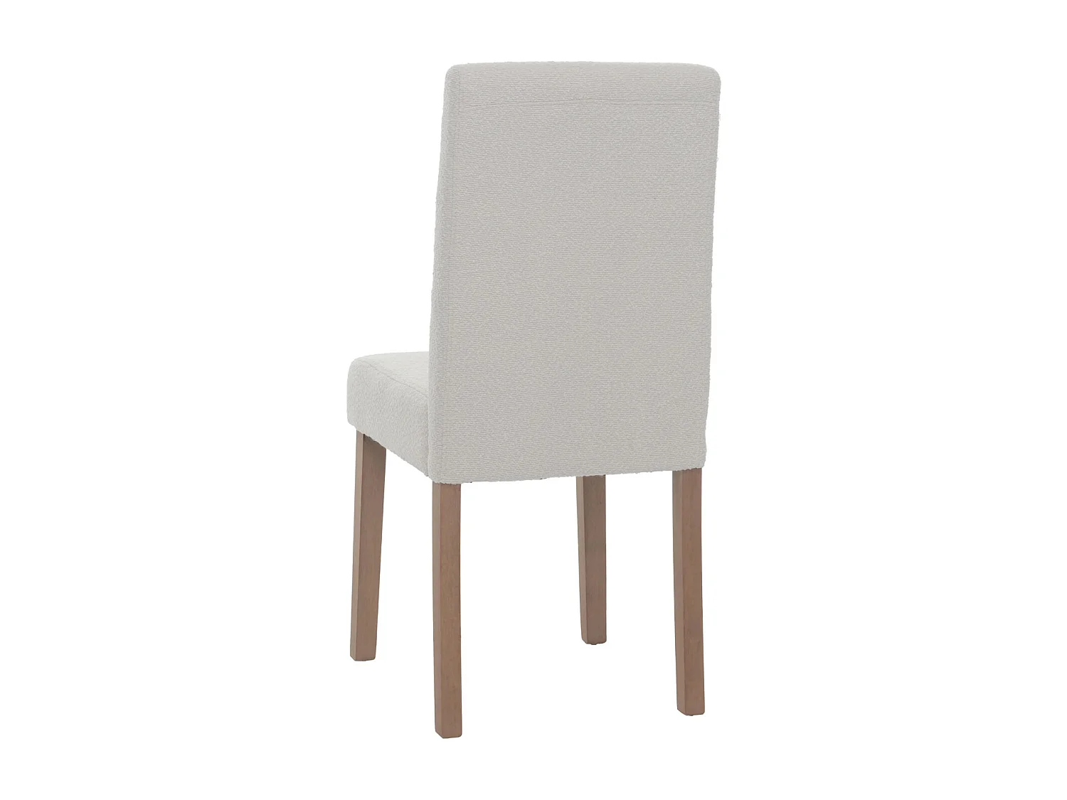 Chaise de salle à manger Littau Bouclé (lot de 2),  crème, pieds couleur naturelle