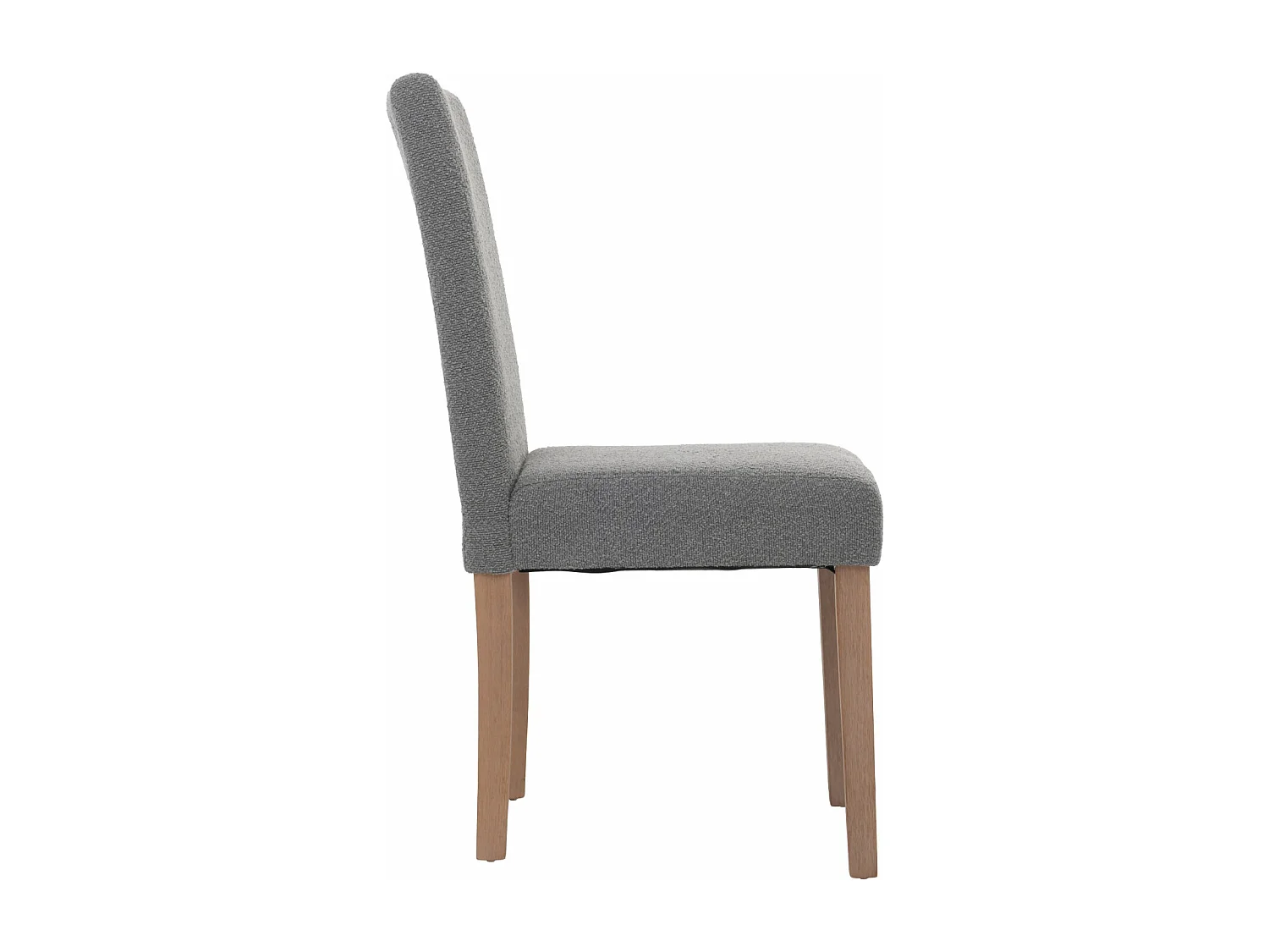 Chaise de salle à manger Littau Bouclé (lot de 2),  gris, pieds couleur naturelle