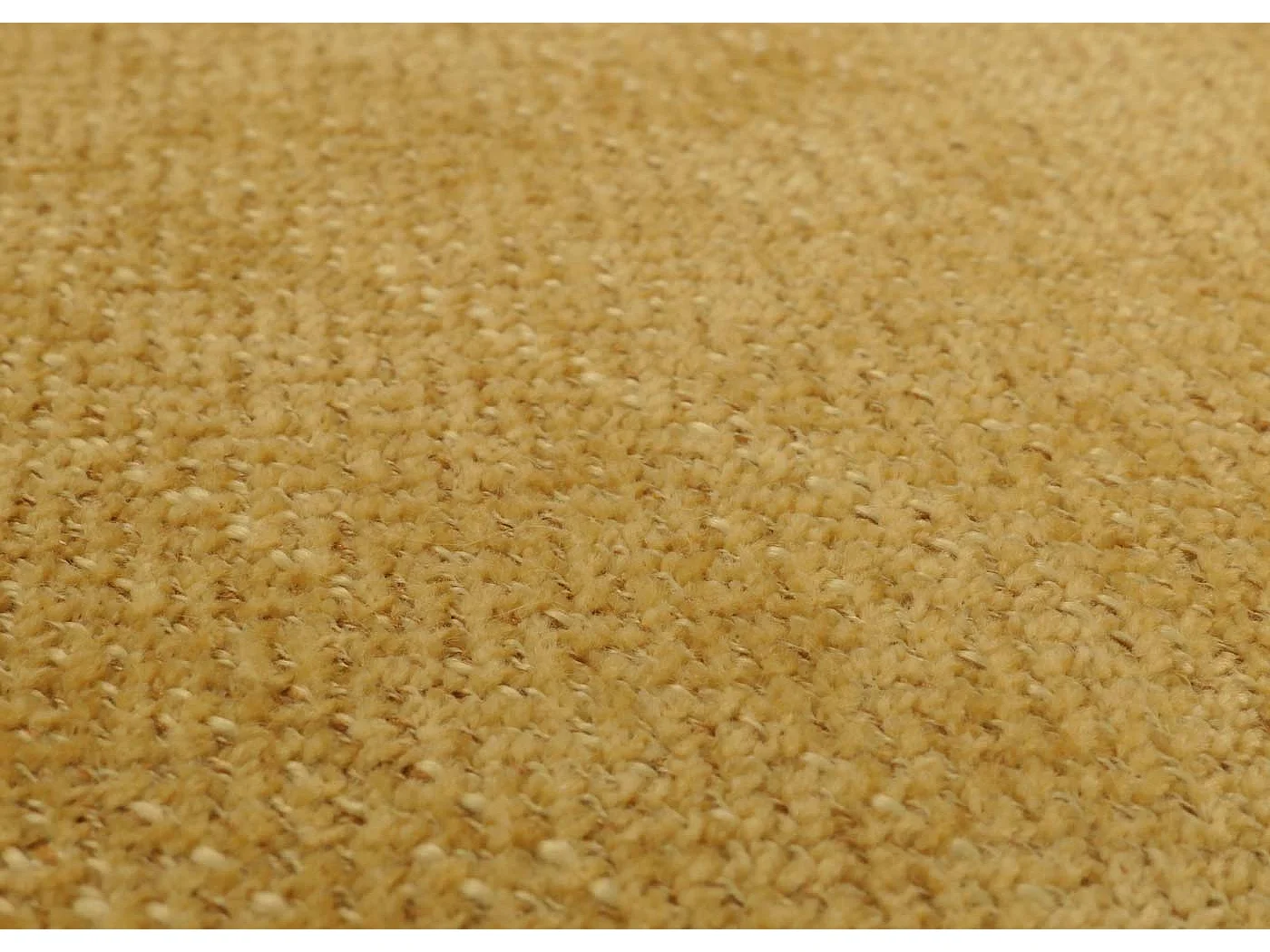 Eetkamerstoel Littau Chenille (set van 6),  geel, naturelkleurige poten