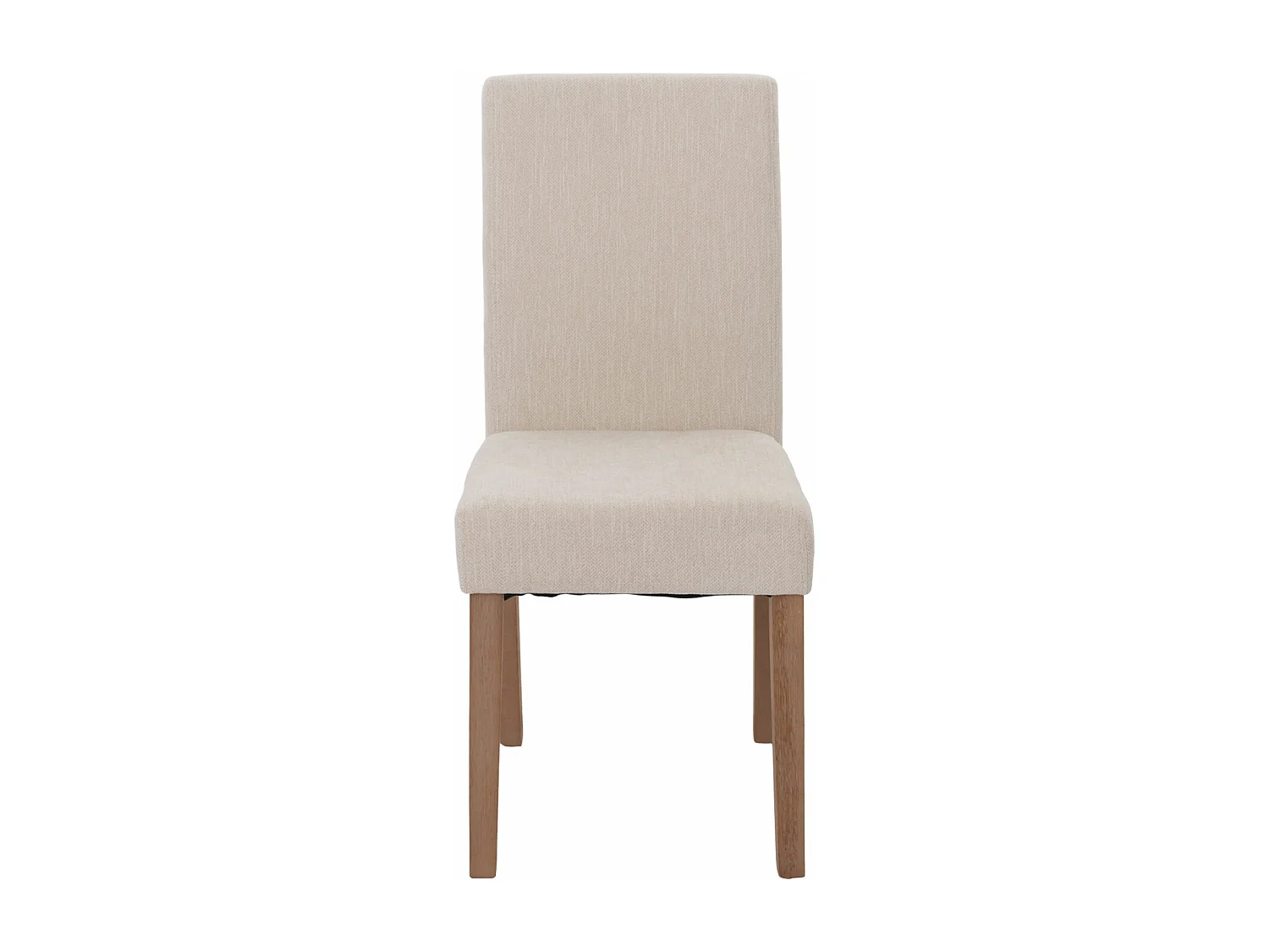 Silla de comedor Littau de chenilla (juego de 6),  crema, patas color natural