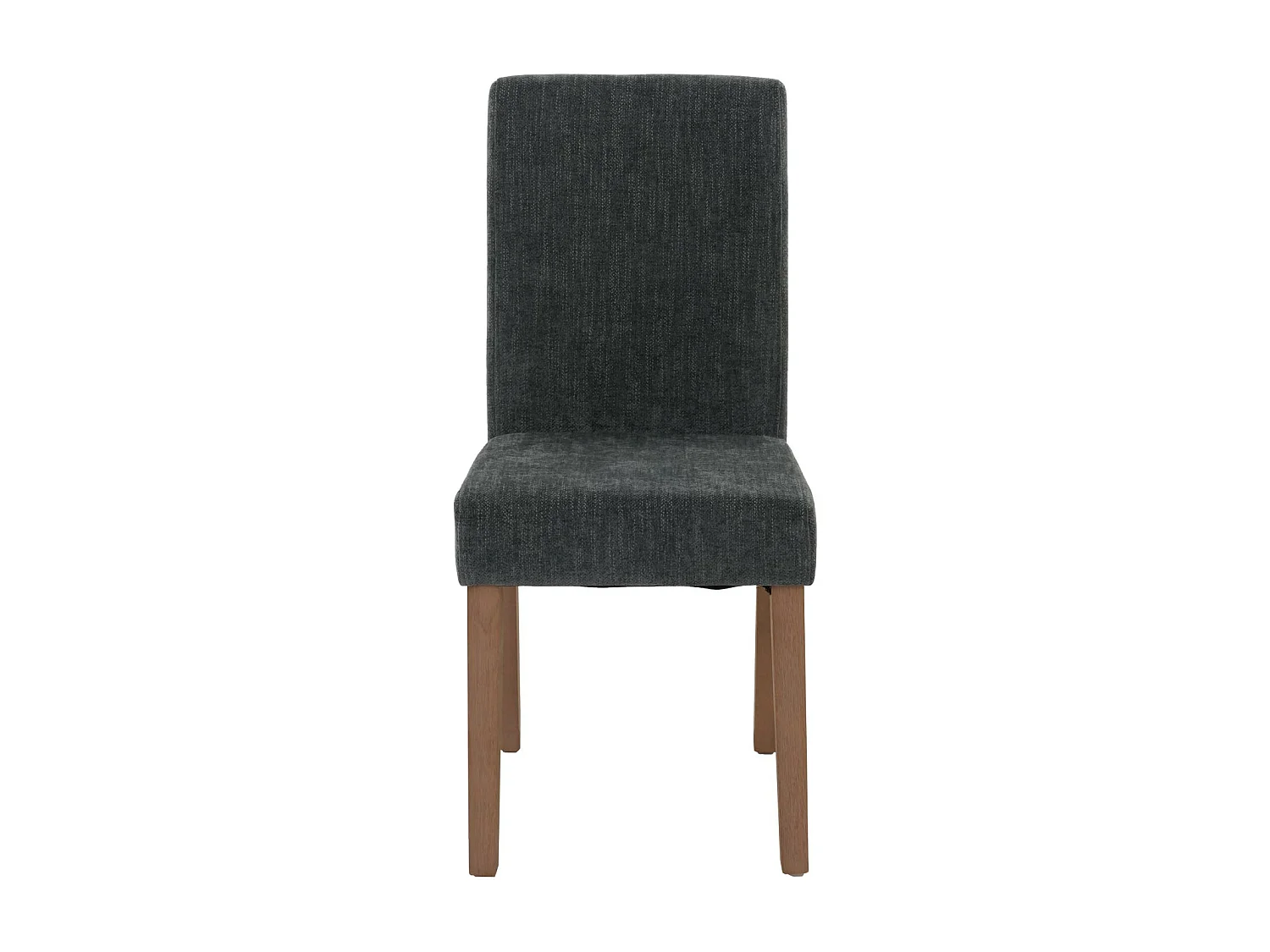 Silla de comedor Littau de chenilla (juego de 6),  gris oscuro, patas color natural