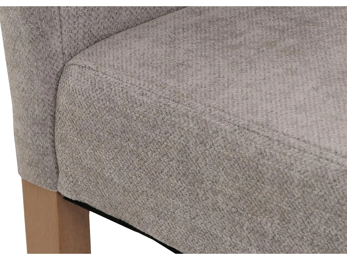 Chaise de salle à manger Littau Chenille (lot de 6),  gris clair, pieds couleur naturelle