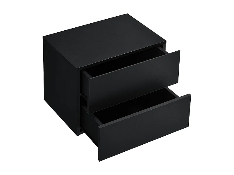 Comodino pensile 2 cassetti 40 cm nero 03_0000824